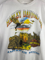 Vintage 90s Harley Davidson Fun Wear Eagle White Tank Top