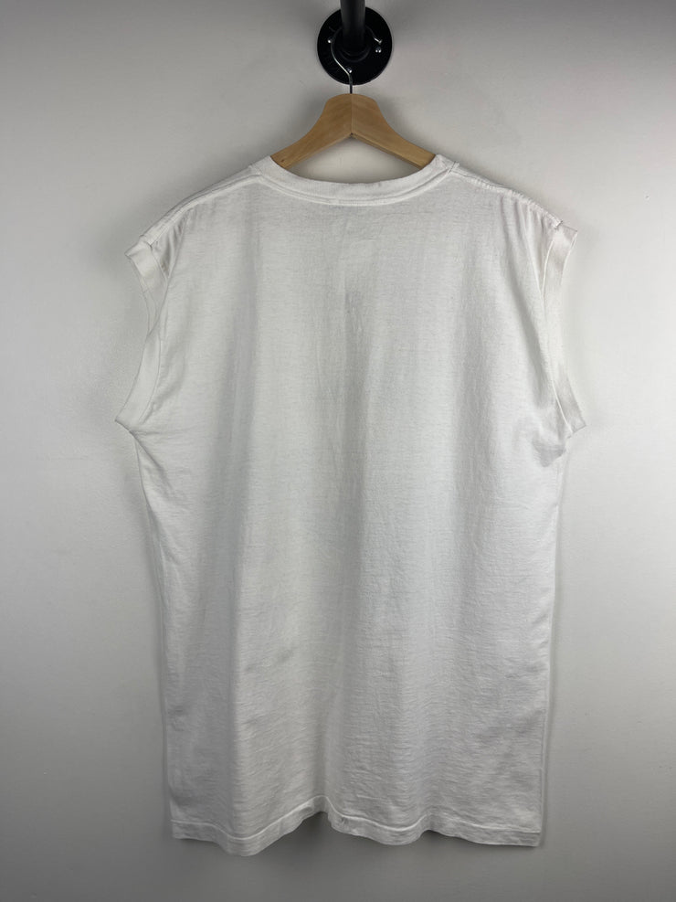 Vintage 90s Harley Davidson Fun Wear Eagle White Tank Top