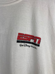 Vintage 90s ESPN Disney World Football Referee White Cut Off Tank Top