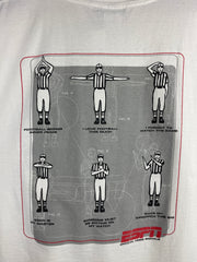 Vintage 90s ESPN Disney World Football Referee White Cut Off Tank Top