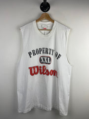 Vintage 90s Wilson Property Of White Tank Top
