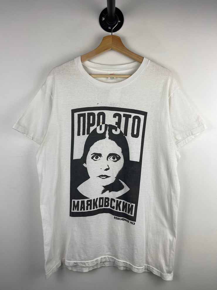 Vintage 80s Alexander Rodchenko Russian Artist White Tee
