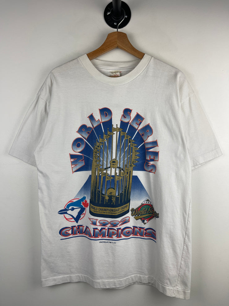 Vintage 90s MLB Starter Toronto Blue Jays World Series Champions White Tee