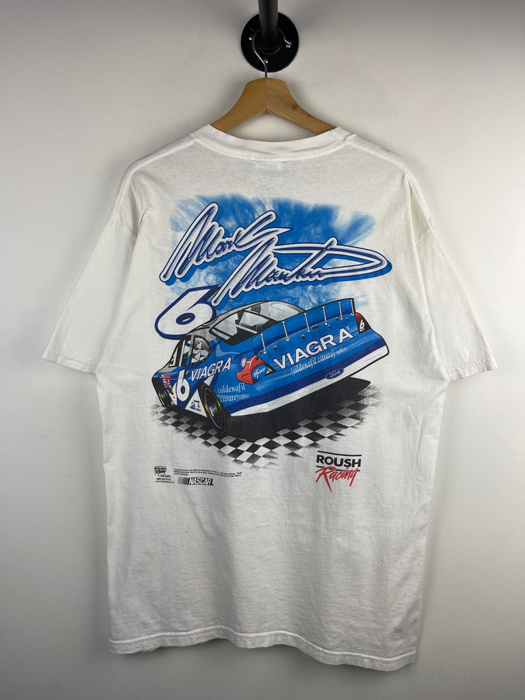 Vintage 90s Nascar Mark Martin Viagra White Tee