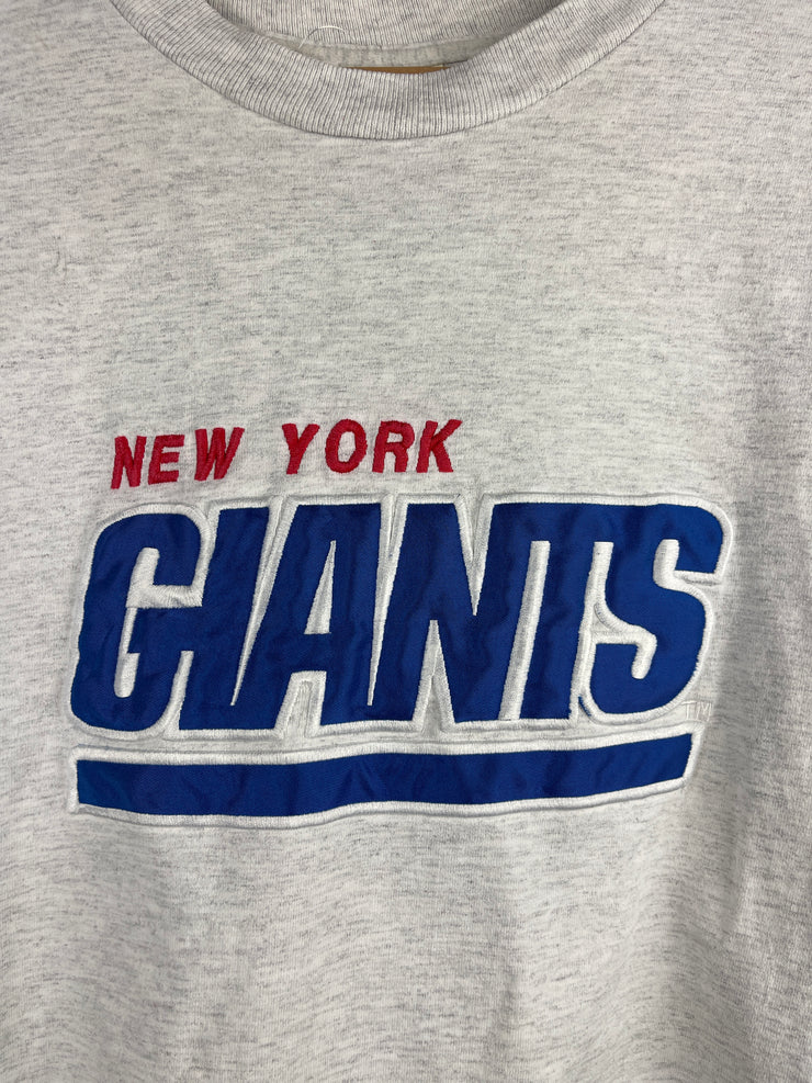 Vintage 90s NFL Nutmeg New York Giants Embroidered Grey Long Sleeve