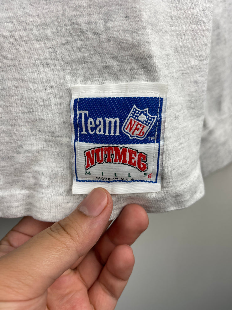 Vintage 90s NFL Nutmeg New York Giants Embroidered Grey Long Sleeve