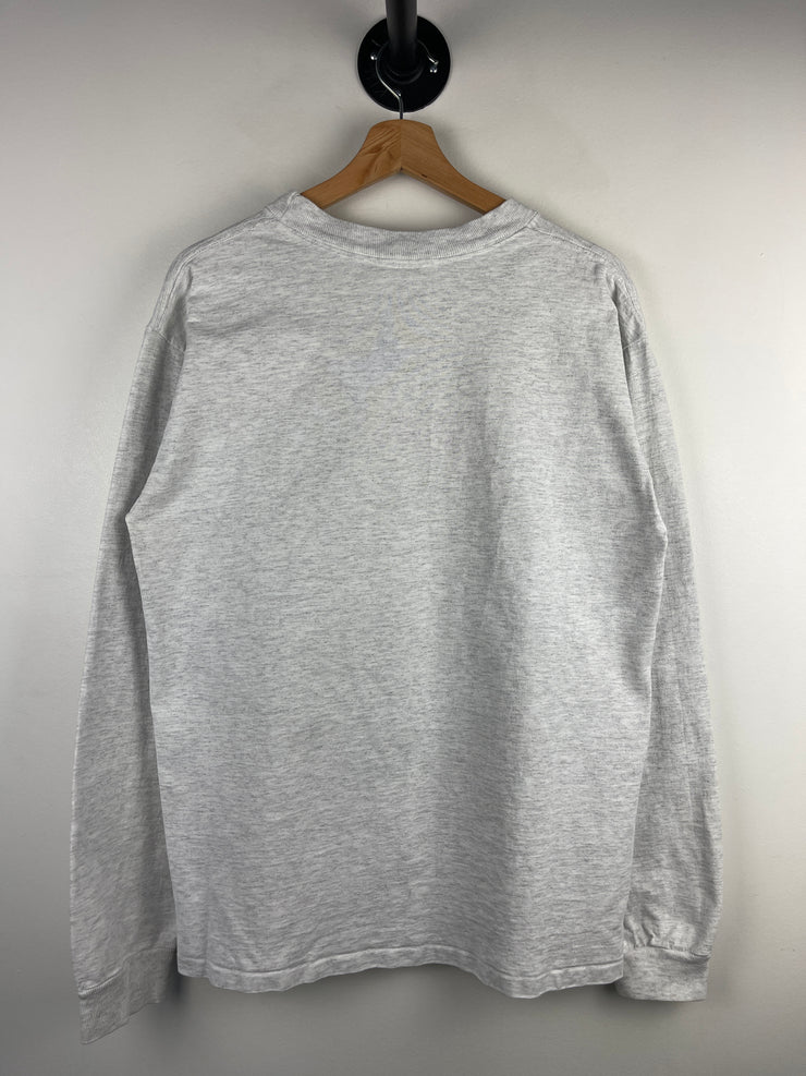 Vintage 90s NFL Nutmeg New York Giants Embroidered Grey Long Sleeve