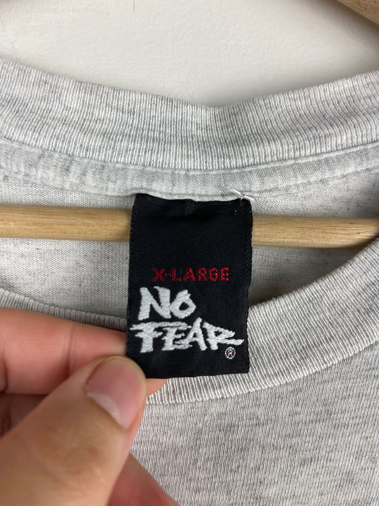 Vintage 90s No Fear Balls Grey Tee