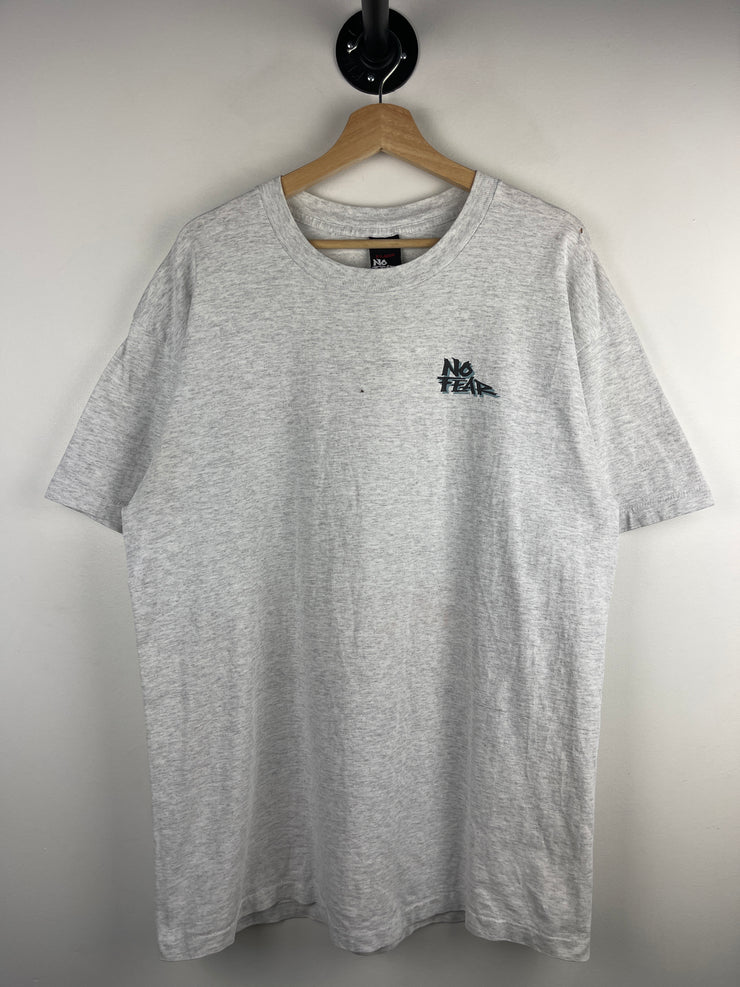 Vintage 90s No Fear Balls Grey Tee