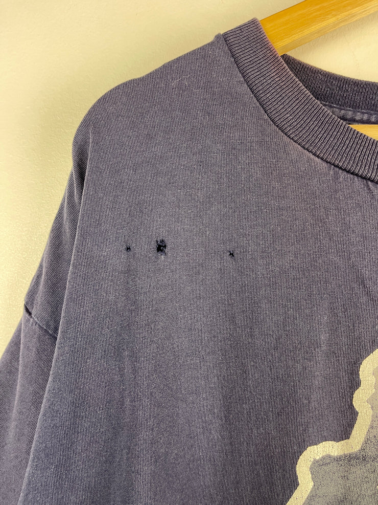 Vintage 90s Kappa Soccer Faded Navy Tee