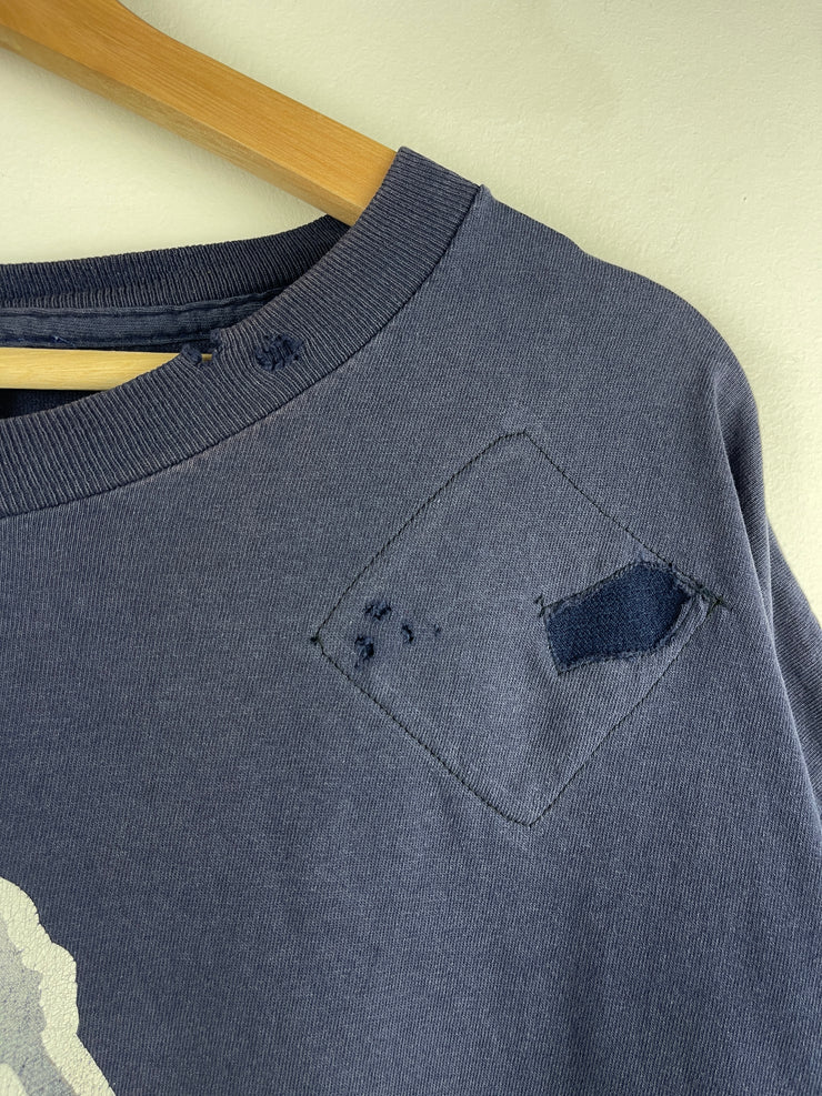 Vintage 90s Kappa Soccer Faded Navy Tee