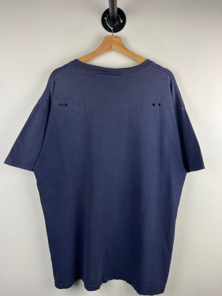 Vintage 90s Kappa Soccer Faded Navy Tee