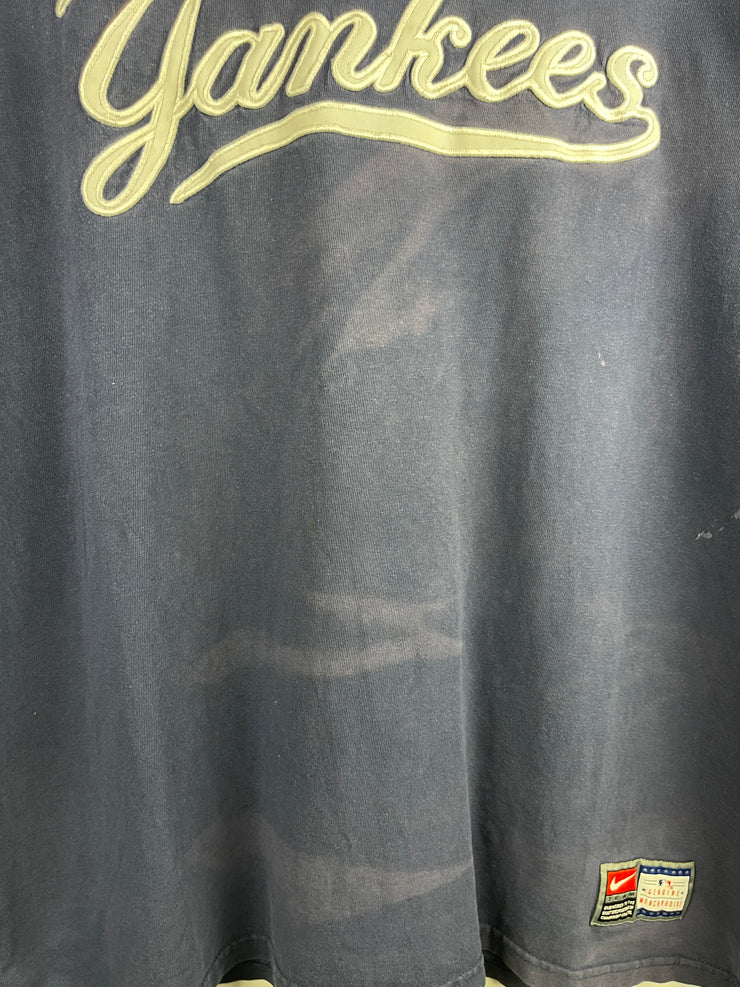 Vintage MLB Nike New York Yankees Middle Swoosh Embroidered Navy Tee