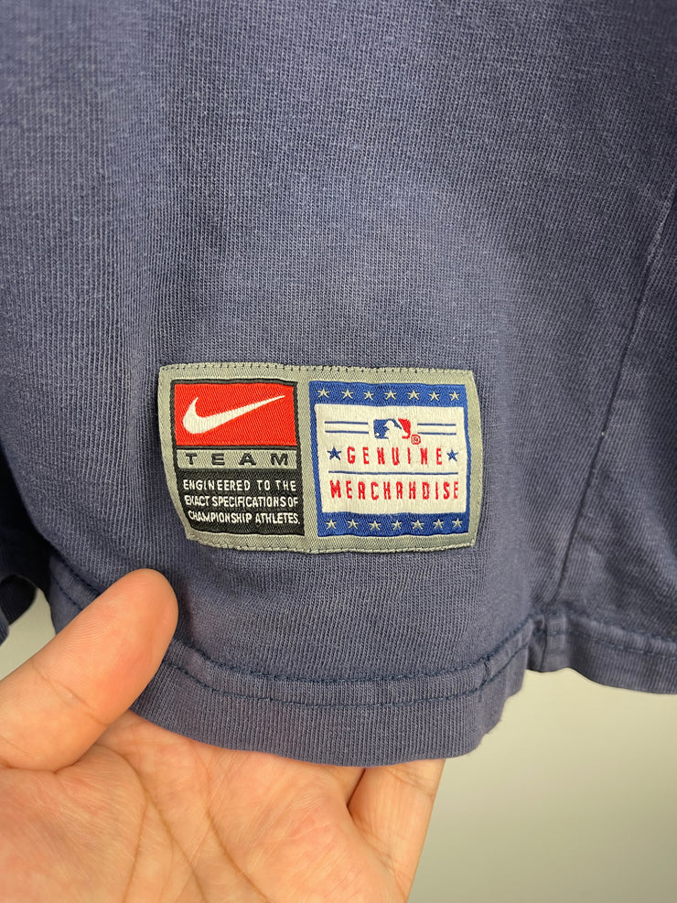 Vintage MLB Nike New York Yankees Middle Swoosh Embroidered Navy Tee