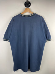 Vintage 90s Nike Neck Swoosh Navy Tee