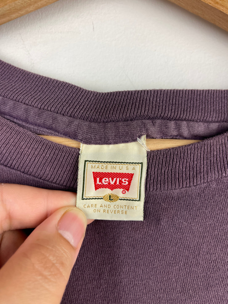 Vintage 90s Levis Worlds Finest Plum Tee