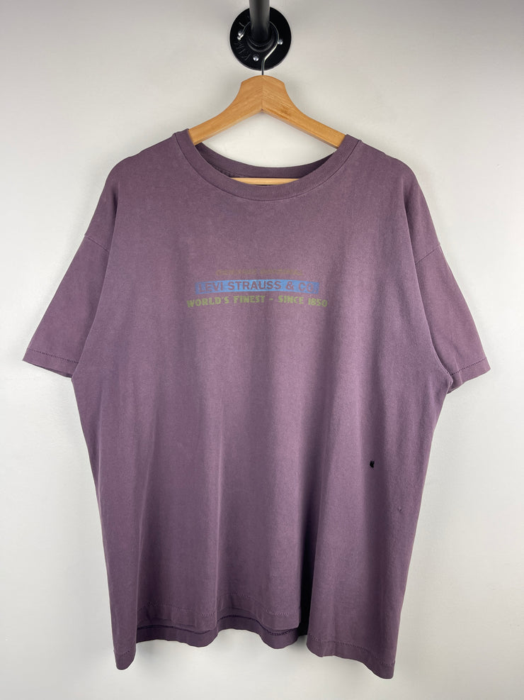 Vintage 90s Levis Worlds Finest Plum Tee