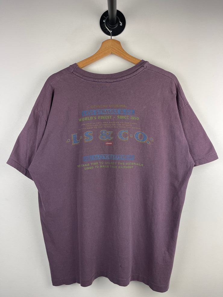 Vintage 90s Levis Worlds Finest Plum Tee