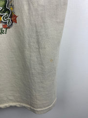 Vintage Bass Pro Shop Colorado Paint Splattered Beige Tee