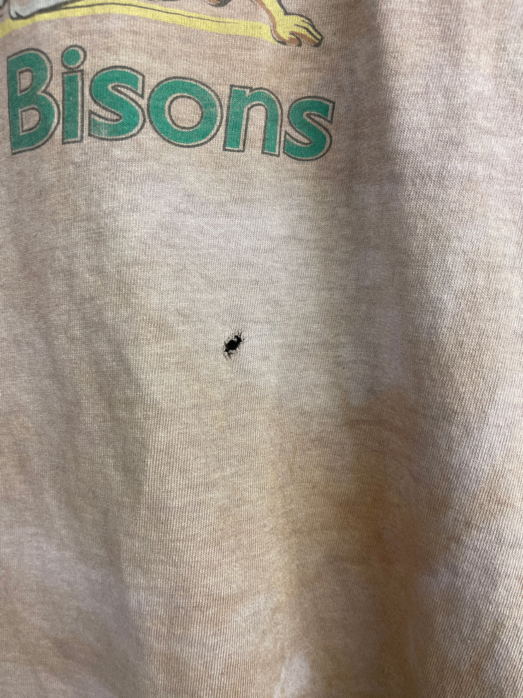 Vintage 90s Buffalo Bisons Champions Brown Dyed Tee