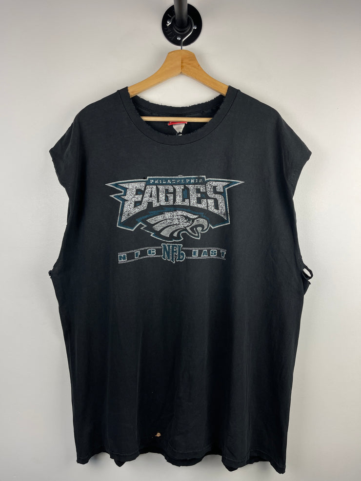 Vintage NFL Philadelphia Eagles Black Cut Off Tank Top