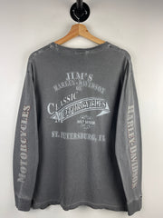 Vintage Harley Davidson Florida Grey Long Sleeve