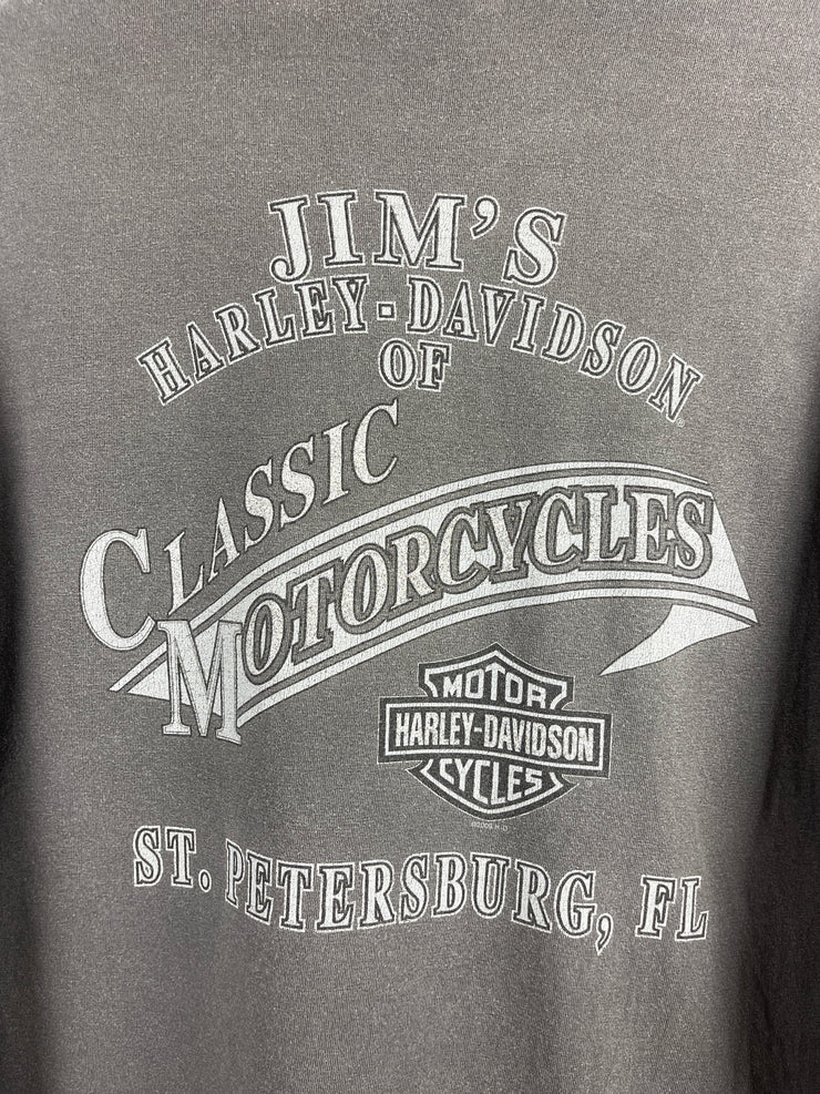 Vintage Harley Davidson Florida Grey Long Sleeve