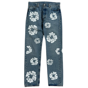 Denim Tears x Levi's Cotton Wreath Light Wash Blue Denim Jeans