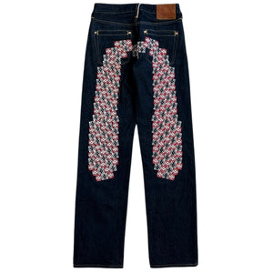 Evisu Mosaic Daicock Selvedge Blue Denim Jeans