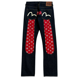 Evisu Paisley Daicock Selvedge Blue Denim Jeans