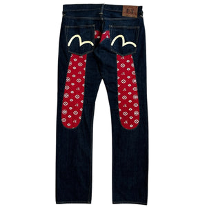 Evisu Paisley Daicock Selvedge Blue Denim Jeans