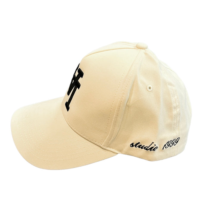 Studio 1999 LA Cream & Pink Suede Snapback Hat